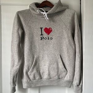 Ralph Lauren “I ❤️ Polo” Gray Hoodie